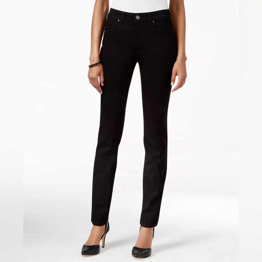 $49 Style & Co. Womens Black Wash Comfort Waist Skinny Jeans Size 8